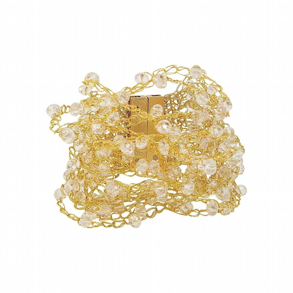 NEW LAVISH BY TRICIA MILANEZE women's multi-string handmade crochet bracelet in